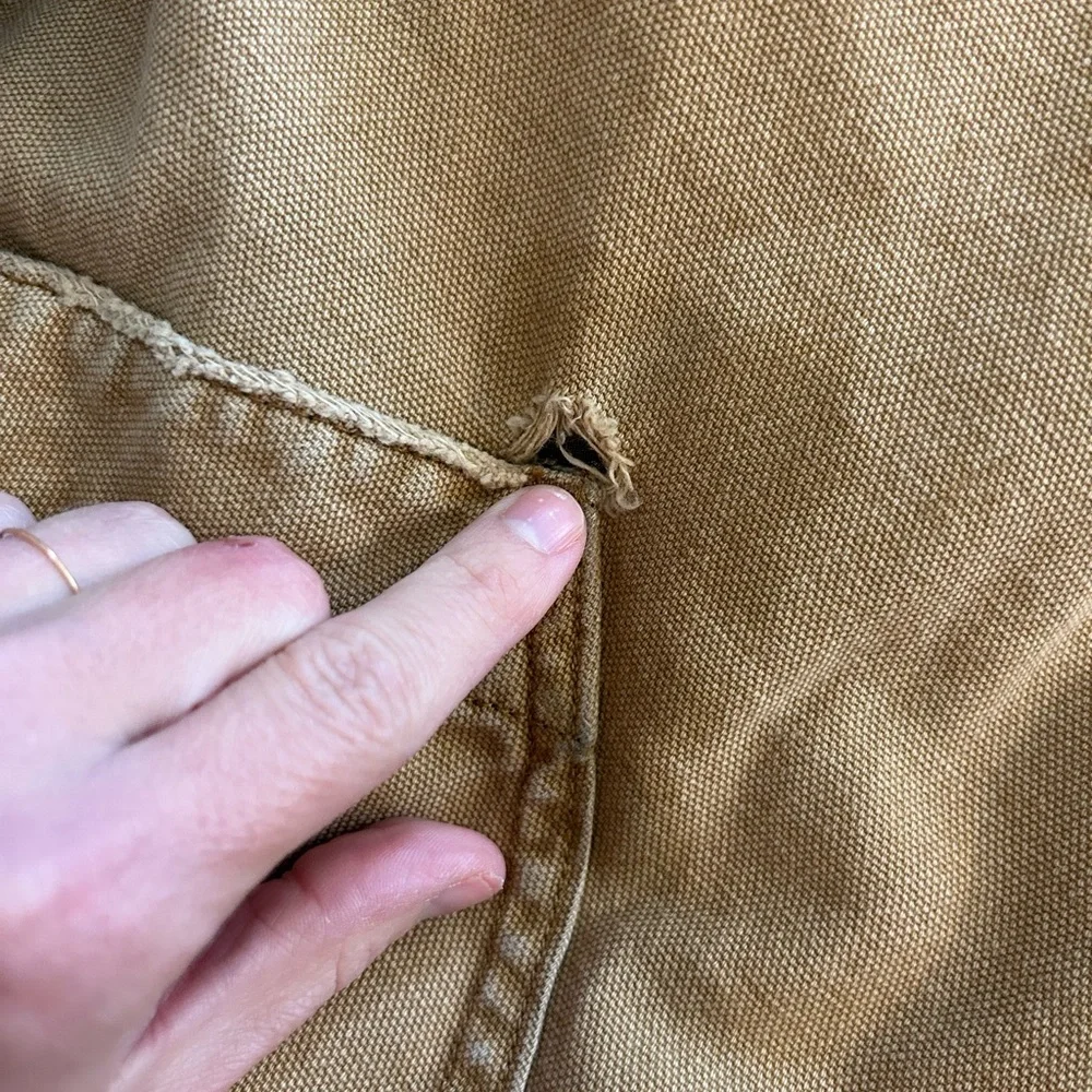 Vintage LL Bean Wool Lined Work Jacket Size XL Chore Coat Canvas Carhartt Style - Picture 4 of 8